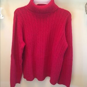 SOLD!! Beautiful red cable-knit sweater